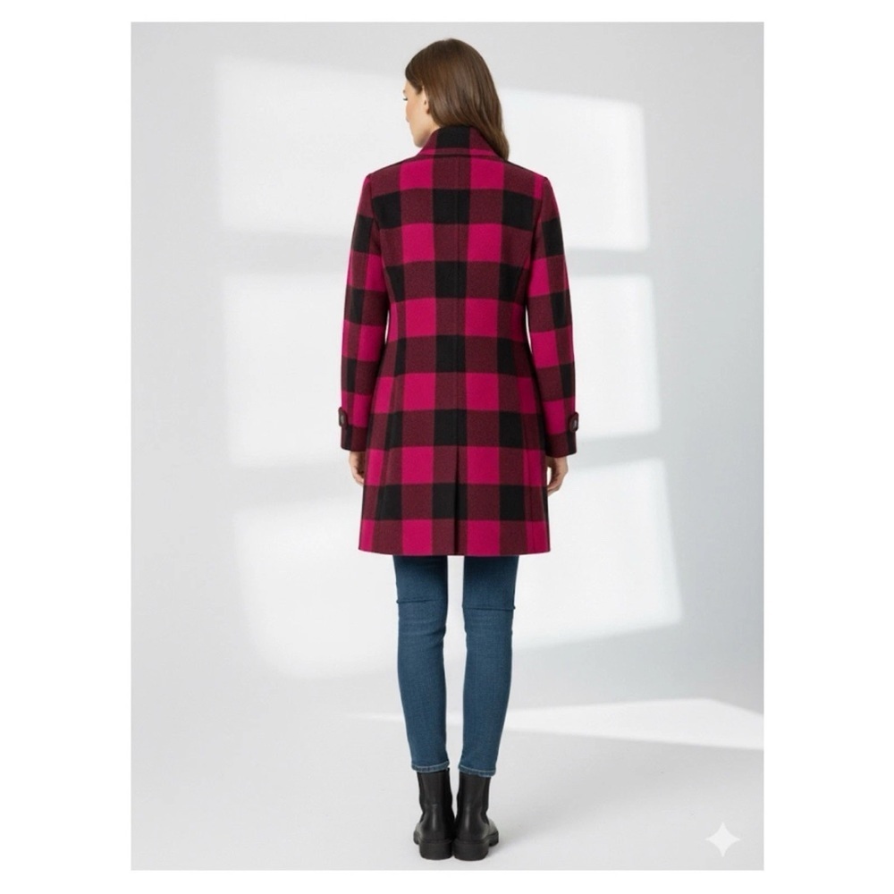 Jacob Pink/Black Buffalo Check Peacoat EUC - Picture 4 of 13
